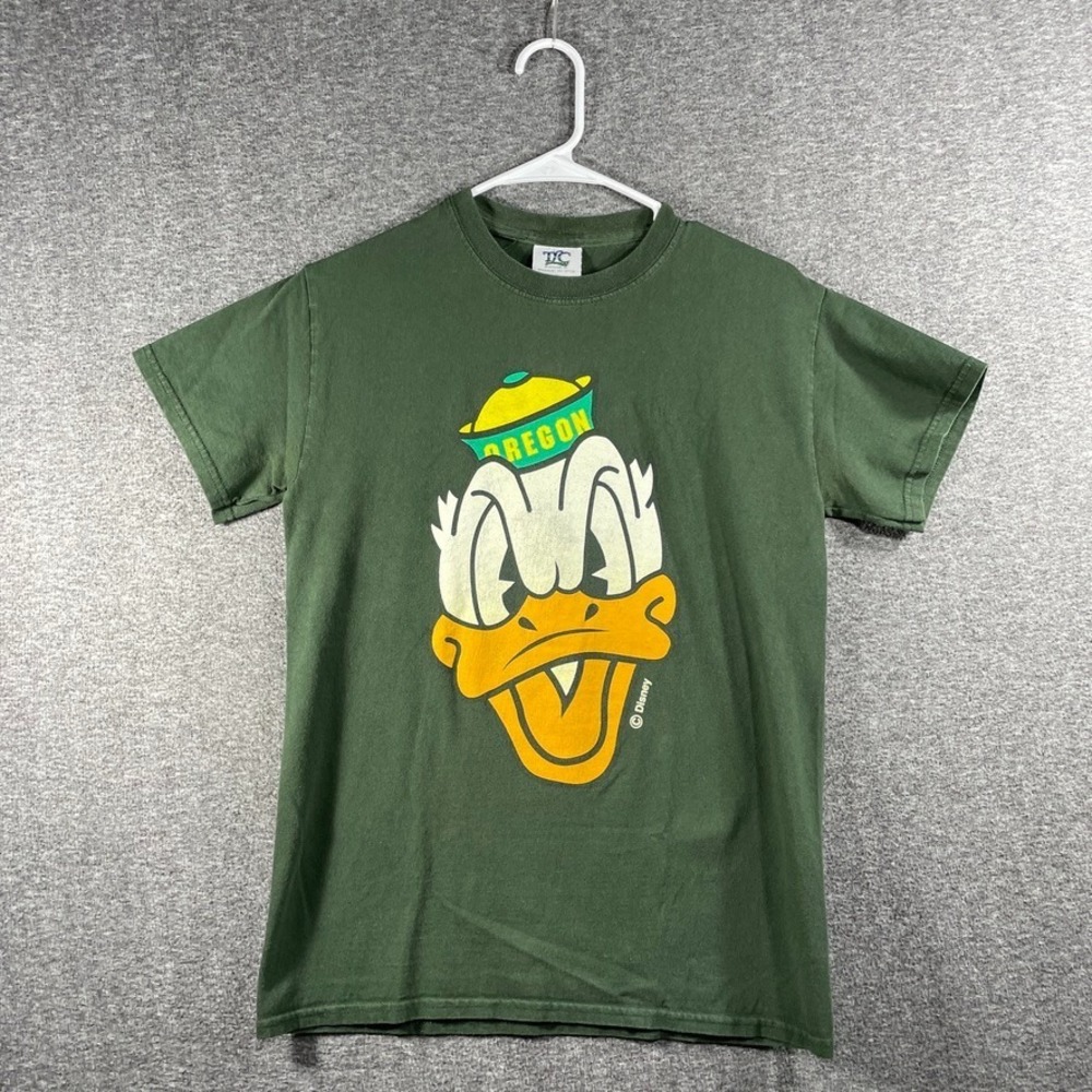 Vintage Oregon Ducks Shirt Mens Small Gray TLC Sportswear Graphic Tee Donald 90s